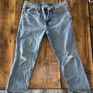 Goodfellow & Co Light Blue Distressed Straight Jeans